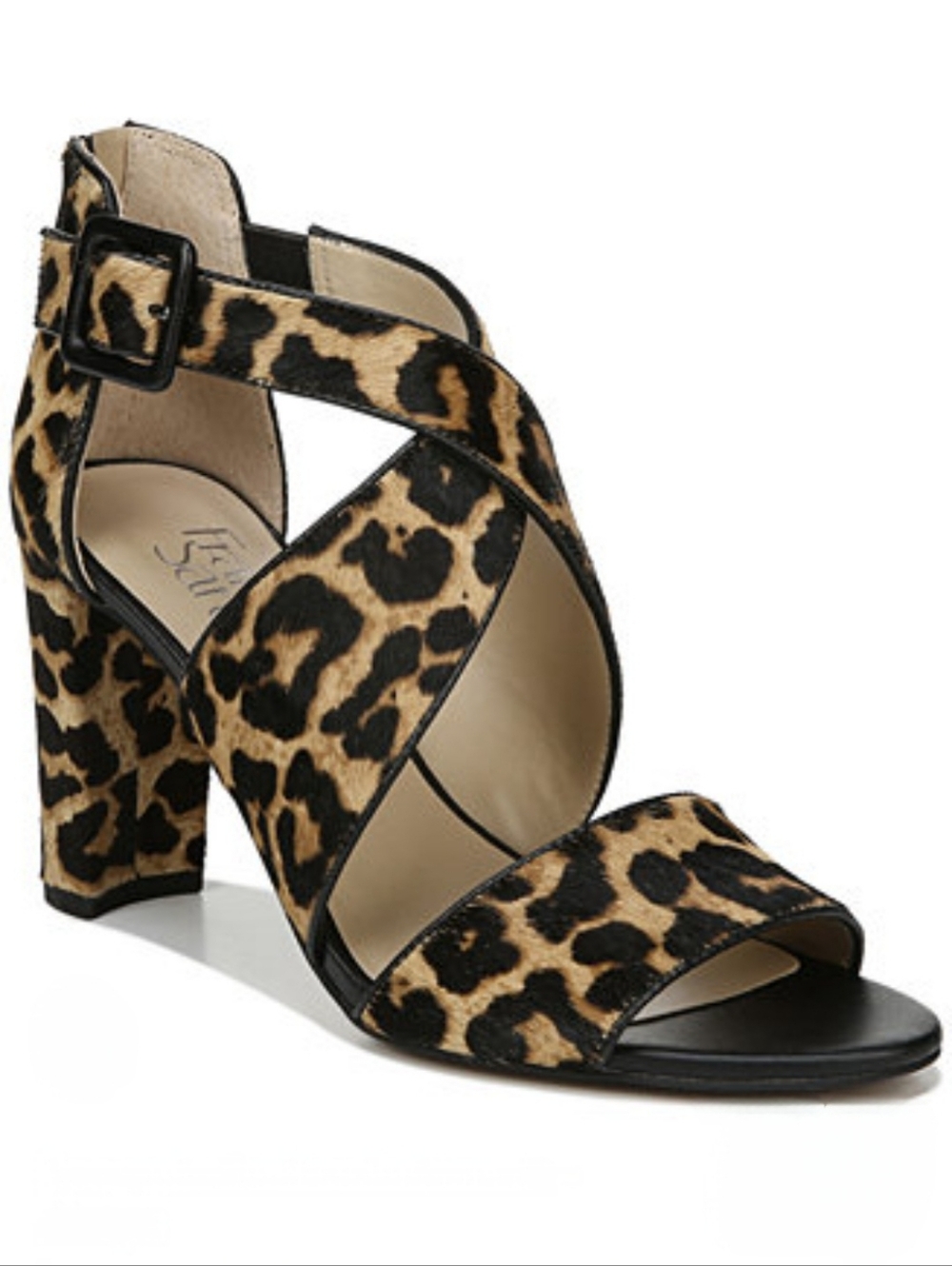 Franco Sarto NWOT Hazelle Leopard Print Strappy Heels Women's Size 8.5M